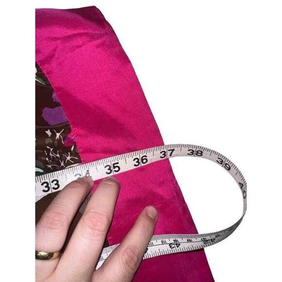 GUESS Silk Fit and Flare Sundress Y2K Brown Floral Women's Vintage Size 7 - Picture 7 of 7